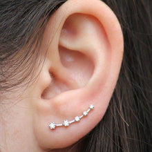 14KT White Gold Diamond Organic Ear Cuff