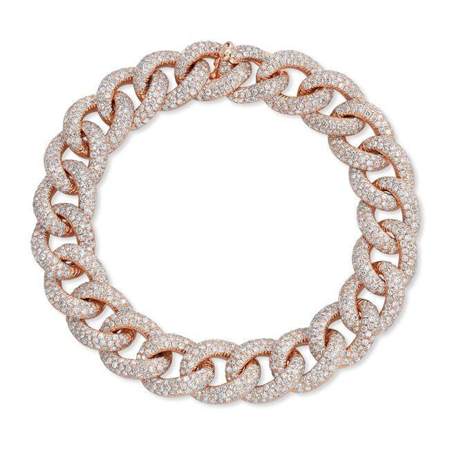 14KT Rose Gold Diamond Luxe Chain Link Bracelet