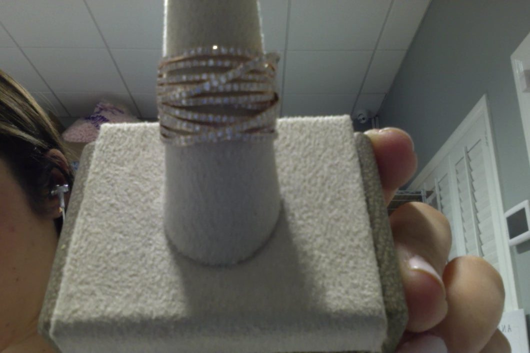 14KT Rose Gold Diamond Wire Ring