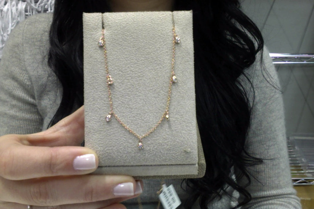 14KT White Gold Diamond Morocco Necklace