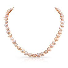 Small Pink Pearl Choker Necklace with Heart Clasp