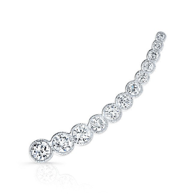 14KT White Gold Diamond Luxe Shooting Star Ear Cuff