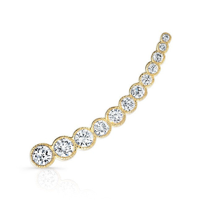 14KT Yellow Gold Diamond Luxe Shooting Star Ear Cuff