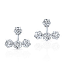 18KT White Gold Diamond Shari Floating Earrings