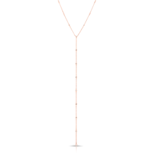 14KT Rose Gold Diamond Lauren Lariat Necklace