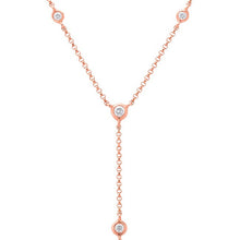 14KT Rose Gold Diamond Lauren Lariat Necklace