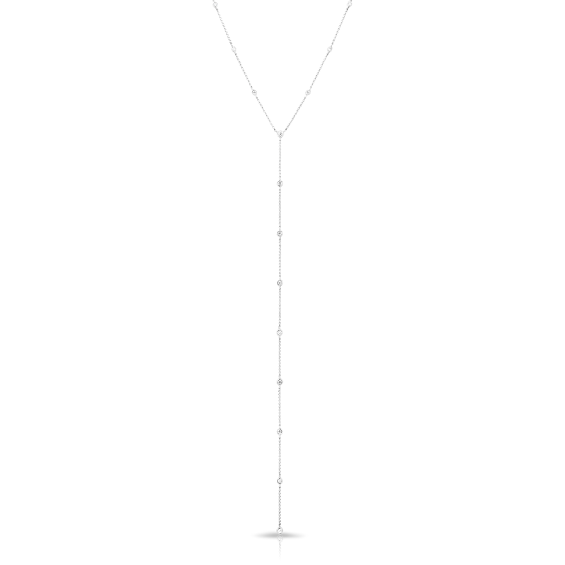 14KT White Gold Diamond Lauren Lariat Necklace
