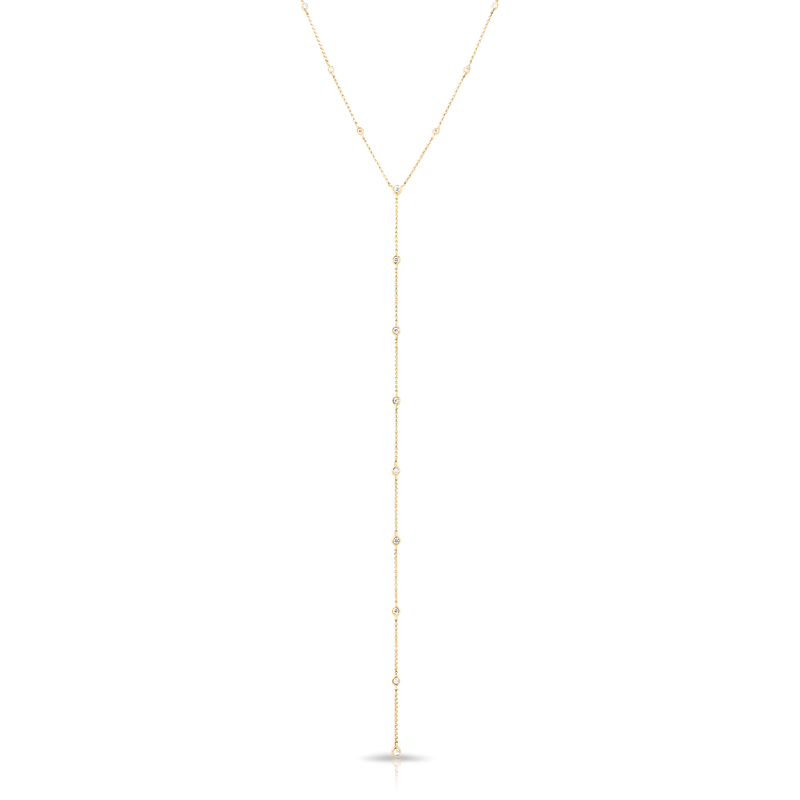 14KT Yellow Gold Diamond Lauren Lariat Necklace