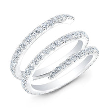 14KT White Gold Diamond Spring Ring