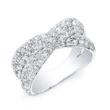 14KT White Gold Diamond Twist Ring