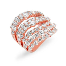 14KT Rose Gold Diamond Rock Ring
