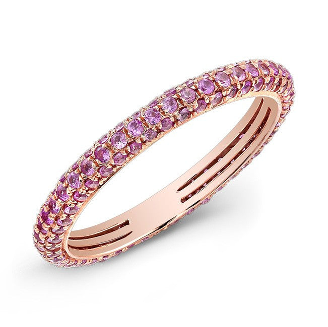 14KT Rose Gold Pink Sapphire Ring