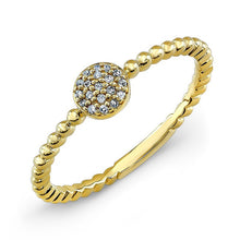 14KT Yellow Gold Diamond Stacking Ring