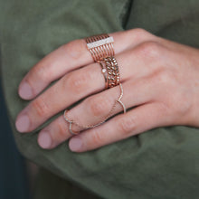 14KT Rose Gold and Oxidized Diamond Slink Ring