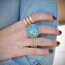14KT Yellow Gold Diamond Triple Horn Ring