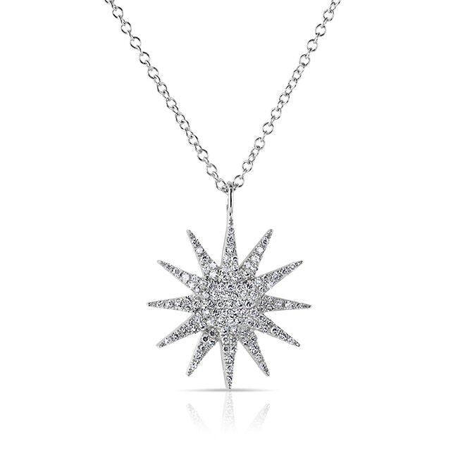 14KT White Gold Diamond Glimmer Necklace