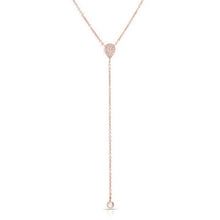 14KT Rose Gold Diamond Pear Flirt Lariat Necklace