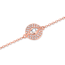14KT Rose Gold Diamond Mini Evil-Eye Bracelet