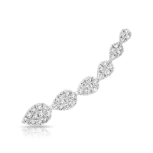 14KT White Gold Diamond Tessa Ear Cuff
