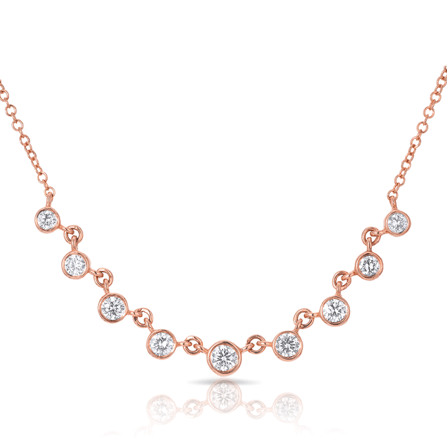 14KT Rose Gold Diamond Diana Necklace