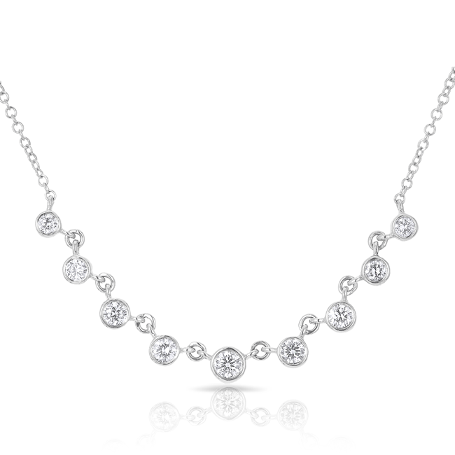 14KT White Gold Diamond Diana Necklace