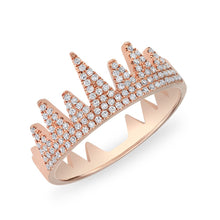 14KT Rose Gold Diamond Crown Ring