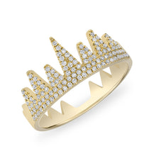 14KT Yellow Gold Diamond Crown Ring