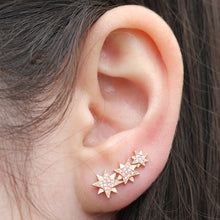 14KT Rose Gold Diamond Stars Ear Cuff