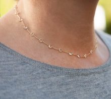 14KT Yellow Gold Precious Topaz 14.5" Choker Necklace