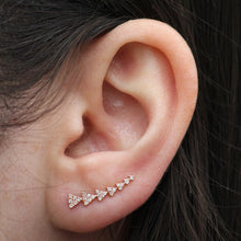 14KT Rose Gold Diamond Triangle Ear Cuff