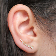 14KT Yellow Gold Diamond Triangle Ear Cuff