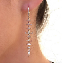 14KT Yellow Gold Diamond Tribal Earrings