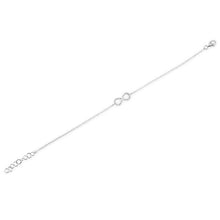 14KT White Gold Diamond Small Infinity Bracelet