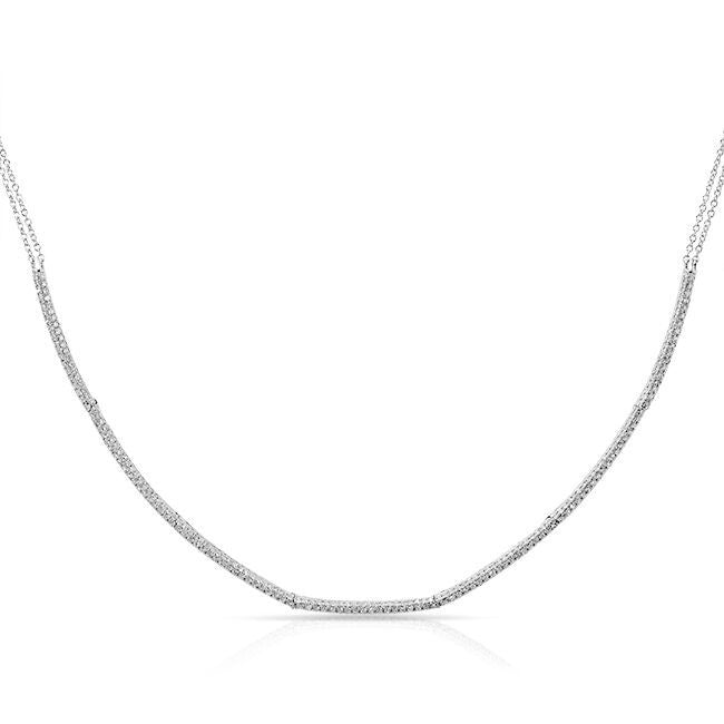 14KT White Gold Diamond Abby Choker Necklace