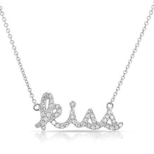 14KT White Gold Diamond Kiss Necklace