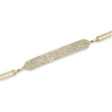 14KT Yellow Gold Diamond Glisten ID Bracelet