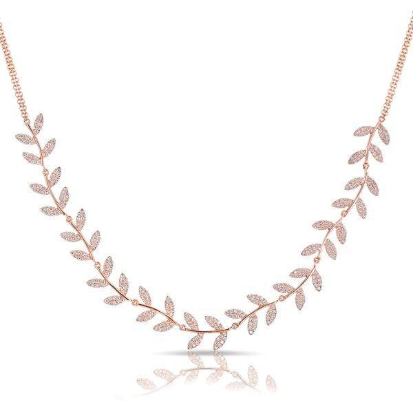 14KT Rose Gold Diamond Ivy Necklace