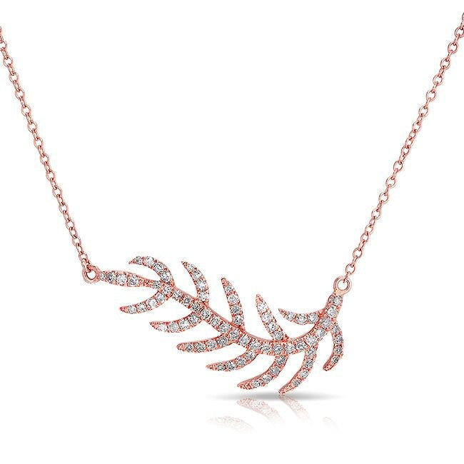 14KT Rose Gold Diamond Vine Necklace