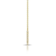 14KT Yellow Gold Diamond Mini V Lariat Necklace
