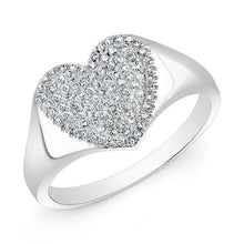 14KT White Gold Diamond Rachel Heart Ring