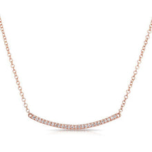 14KT Rose Gold Diamond Mini Crescent Necklace