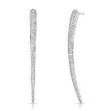 14KT White Gold Diamond Talon Earrings