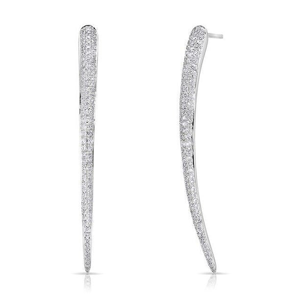 14KT White Gold Diamond Talon Earrings