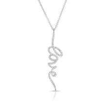14KT White Gold Diamond Love Pendant Necklace
