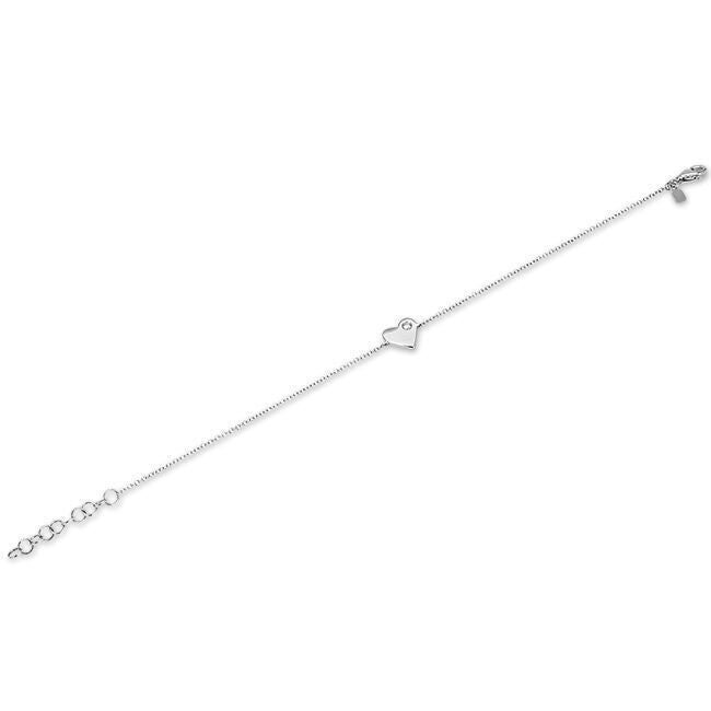 14KT White Gold Diamond In My Heart Bracelet