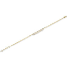 14KT Yellow Gold Diamond Glisten ID Bracelet