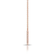 14KT Rose Gold Diamond Mini V Lariat Necklace