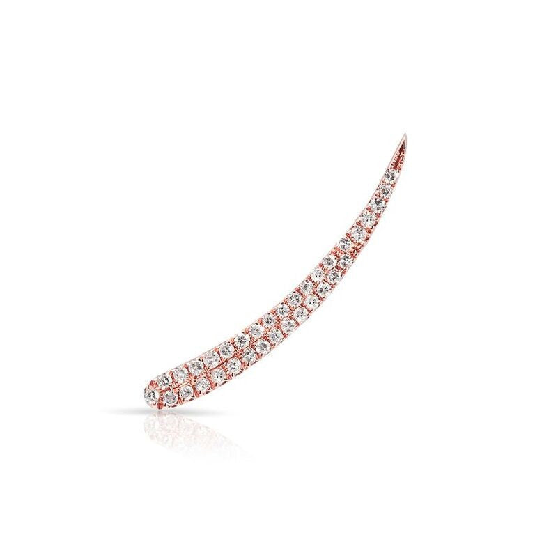 14KT Rose Gold Diamond Karma Ear Cuff