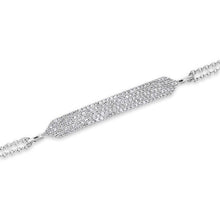 14KT White Gold Diamond Glisten ID Bracelet