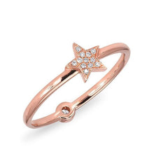 14KT Rose Gold Diamond Mini Star Ring